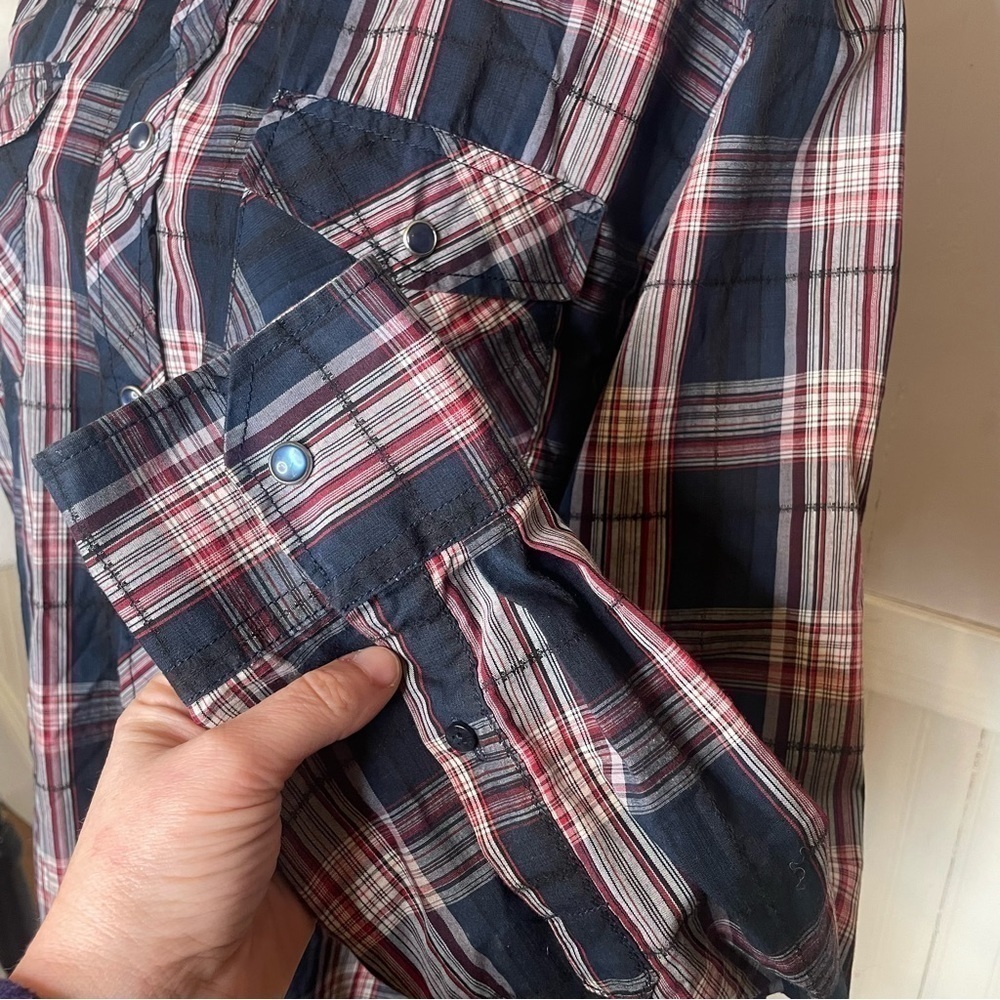 Costal Men’s Western Plaid Snap Button Shirt XL - Picture 7 of 14